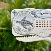 Turtle Scrimshaw Sperm Whale Cribbage Board