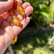 Screw Clasp Detail on 20" Baltic Amber Necklace