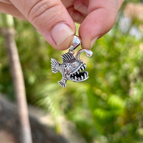 Zak Hart Angler Fish Pendant in Silver