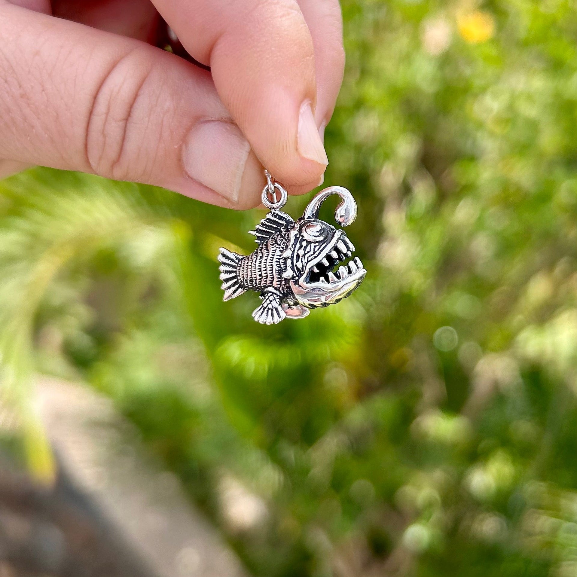 Sterling Silver Angler Fish Earrings by Zak Hart