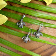 Darling Sea Turtle Earrings and Pendant