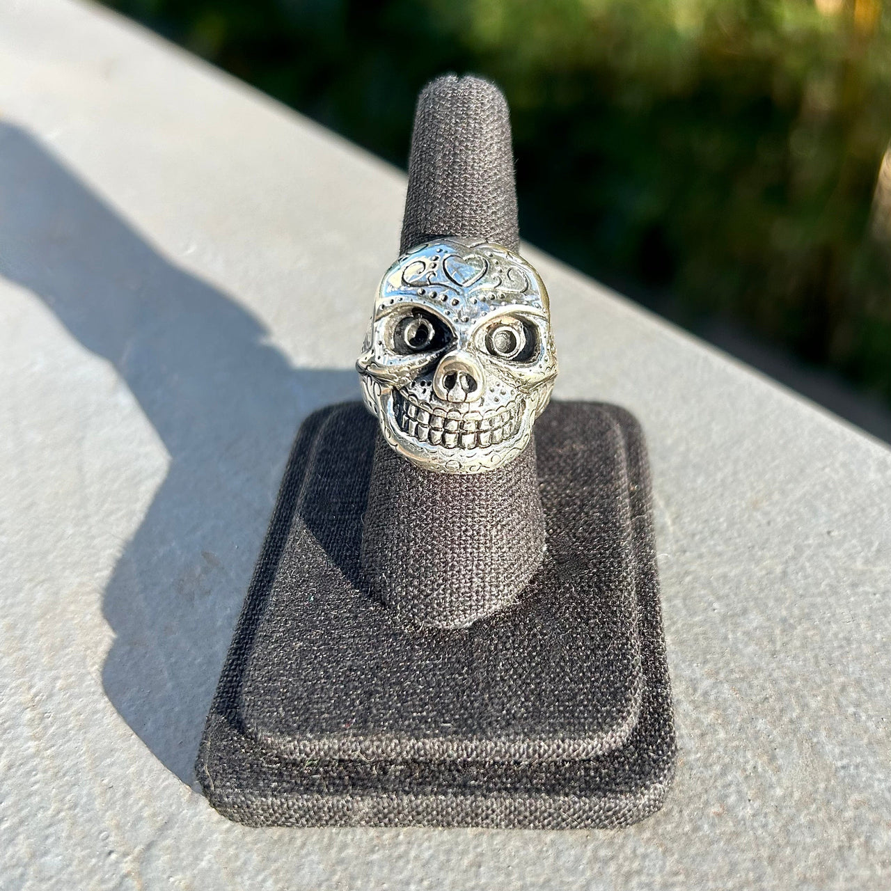 Simple Sugar Skull Adjustable Ring