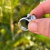 Side of Sterling Silver Sea Turtle Adjustable Ring