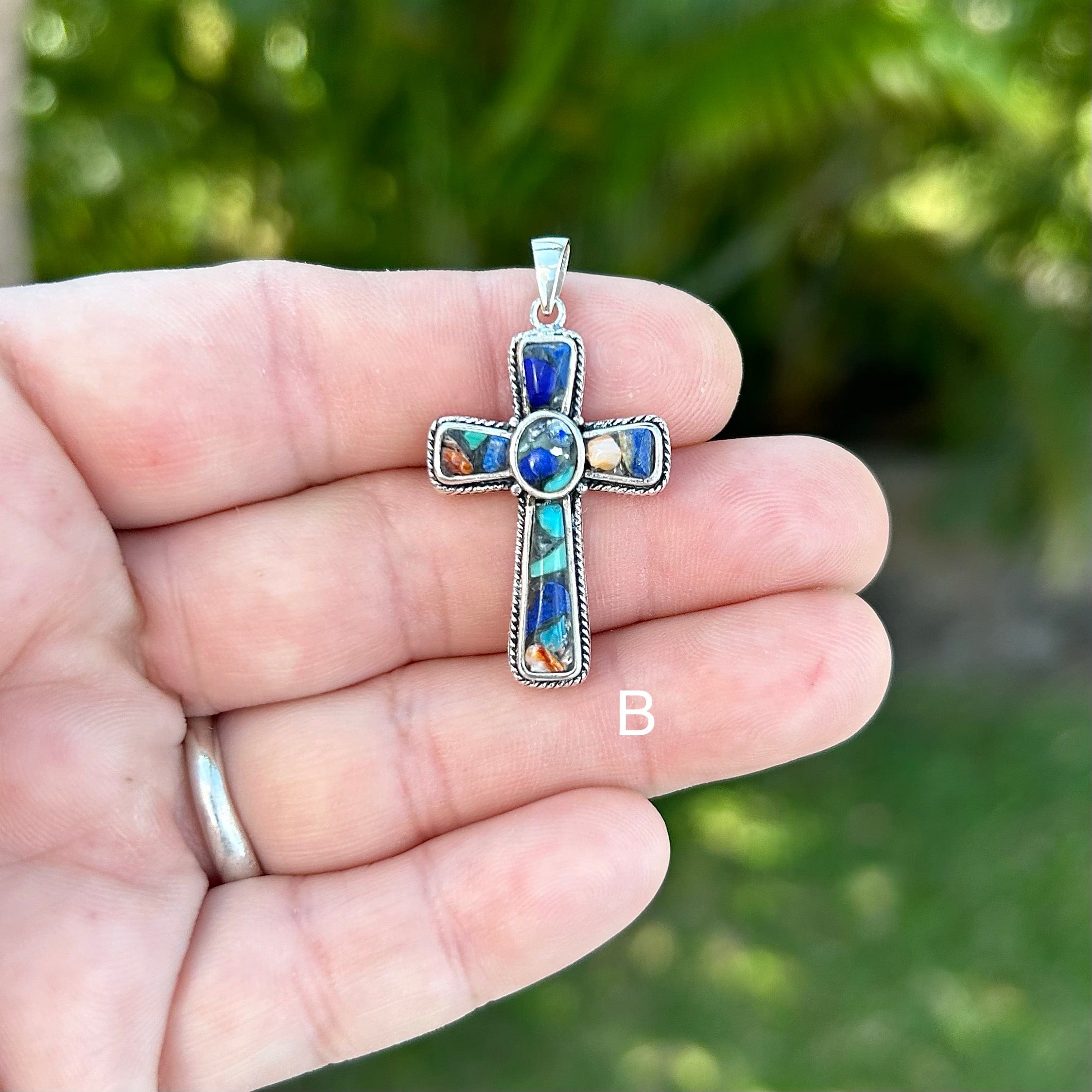 Lālani Black Coral Composite Cross Pendant | Whaler's Locker