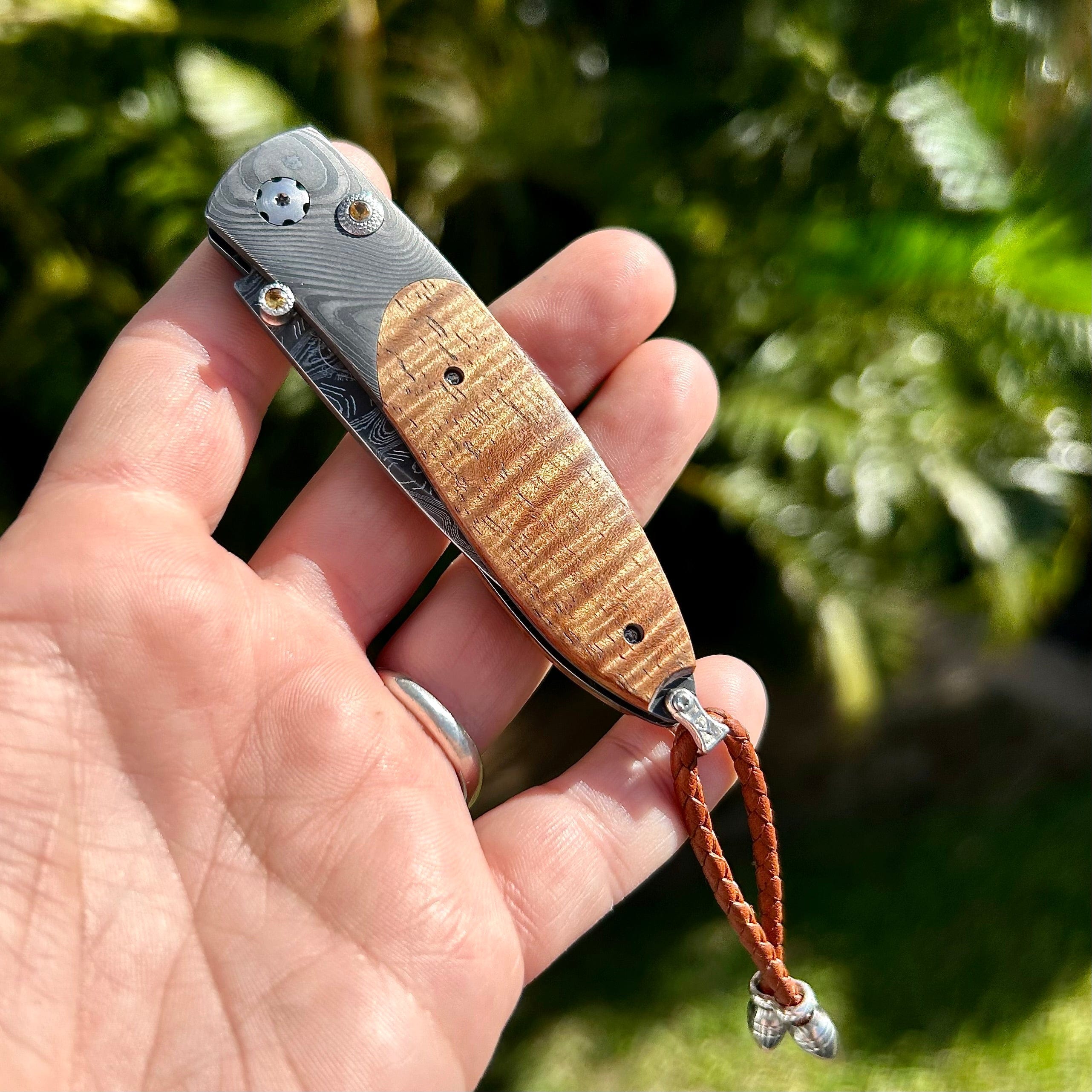 William Henry Curly Koa and Damascus Knife | Whaler's Locker