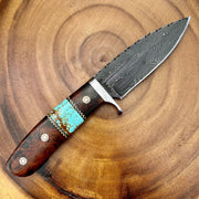 Exclusive Steve Nolte Knife with Larry Donnelly Damascus Steel in Ironwood