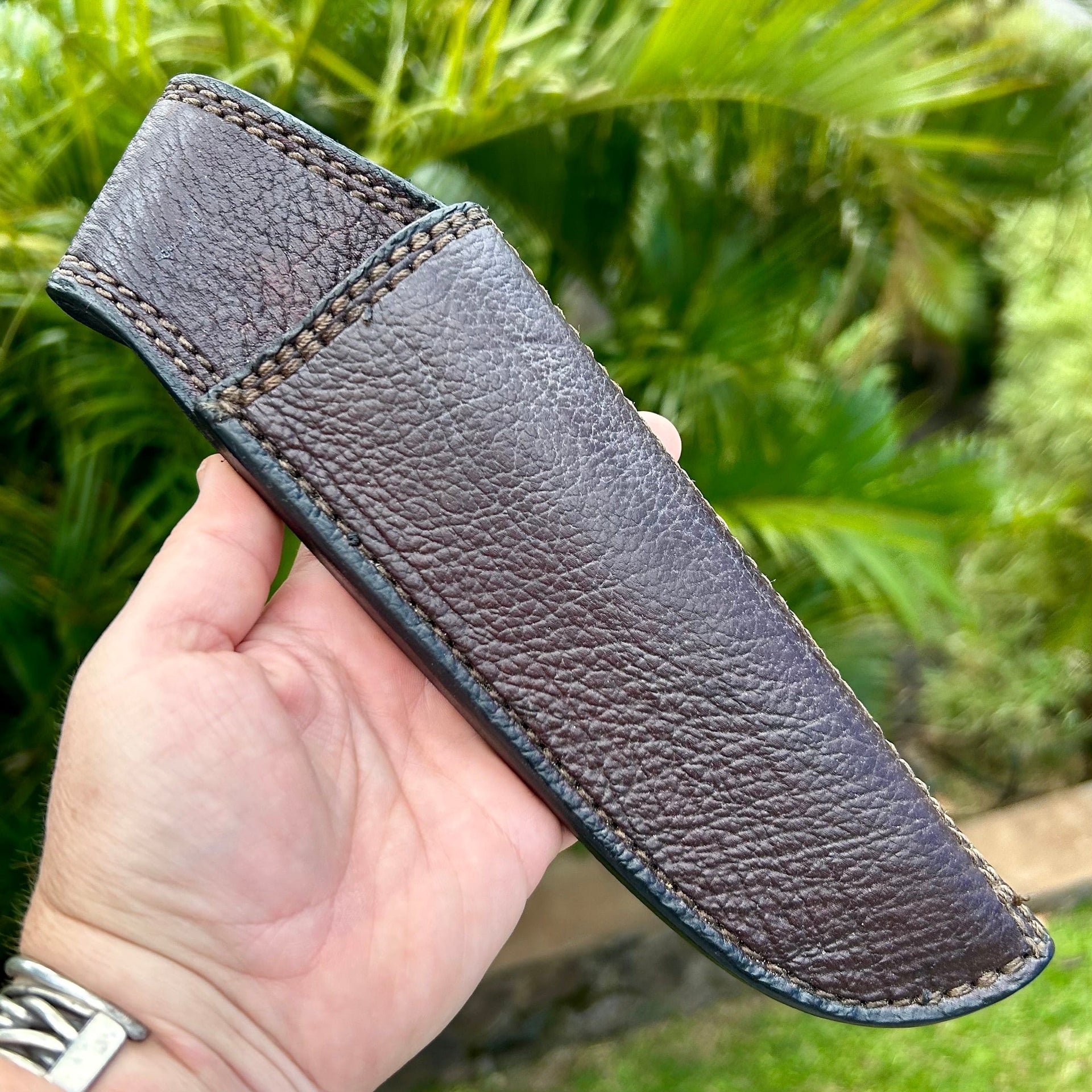 Handmade Brown Shark Leather Sheath