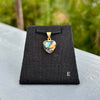 Lālani Black Coral Composite Heart Pendant Hawaiian Gift