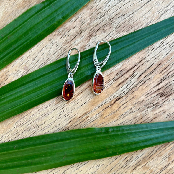 Baltic Amber Drop Earrings- BAER14