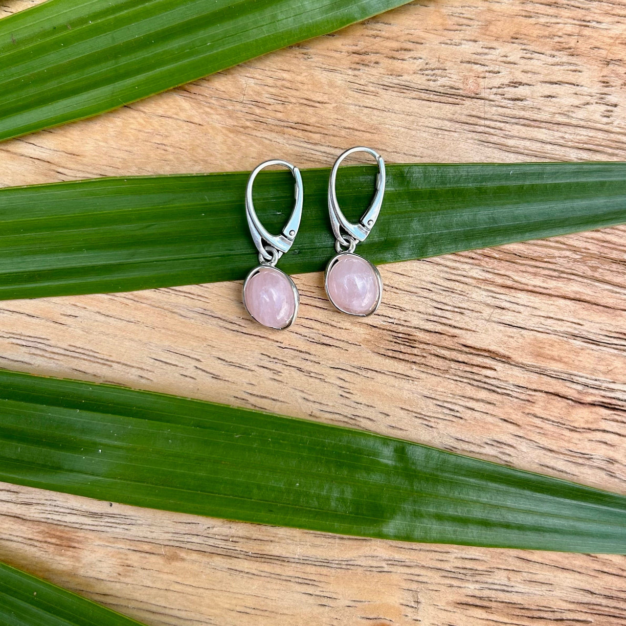 Rose Quartz Drop Earrings