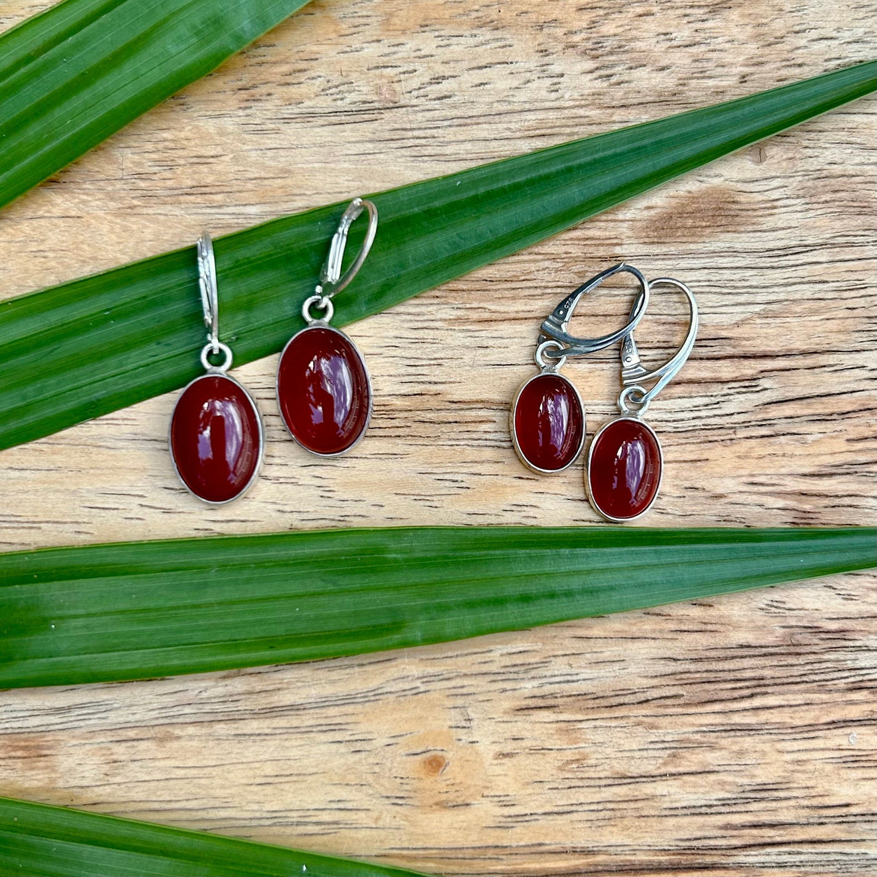 Two Sizes of Carnelian Drop Earrings