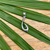 Fish Hook Pendant with Delicate Swirl Detail