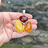 Multi Colored Amber Pendant- BAP050