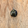 Green Baltic Amber Pendant in Sterling Silver
