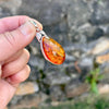 Side of Baltic Amber Pendant with Flourish