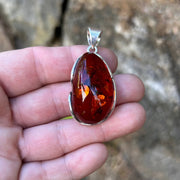 Baltic Amber Sterling Silver Pendant Frame