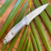 Kershaw Leek Pocket Knife- Fossilized Mammoth Tooth Scale- A