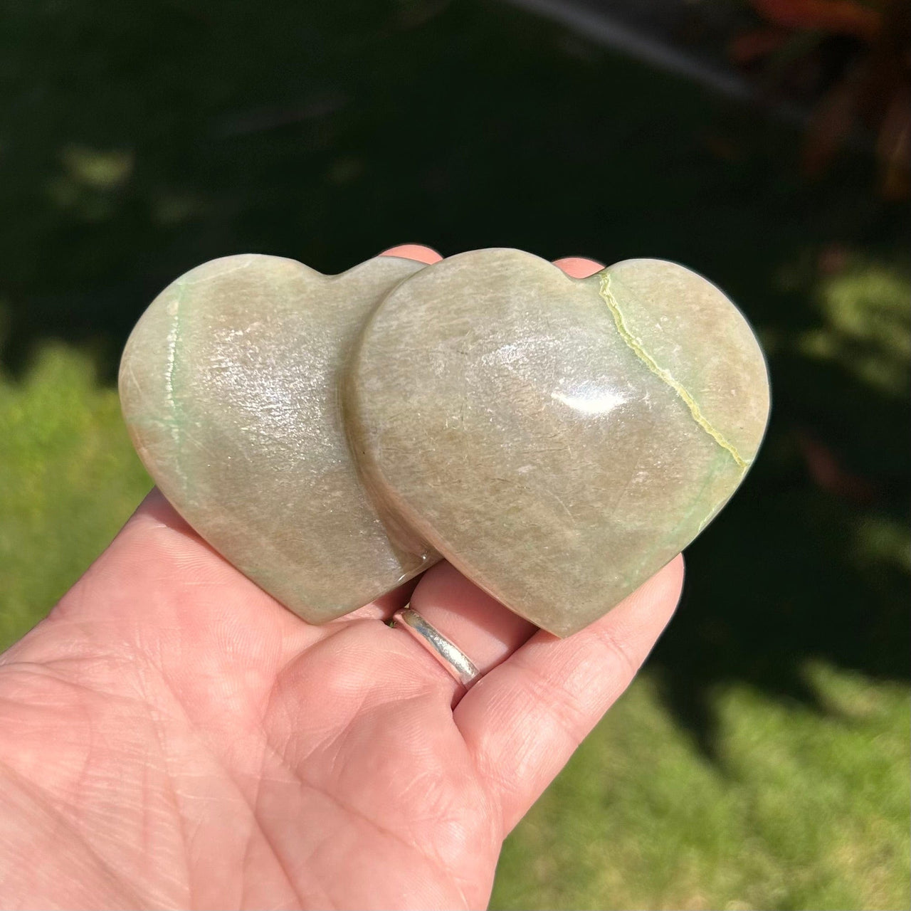 Garnierite Polished Double Heart