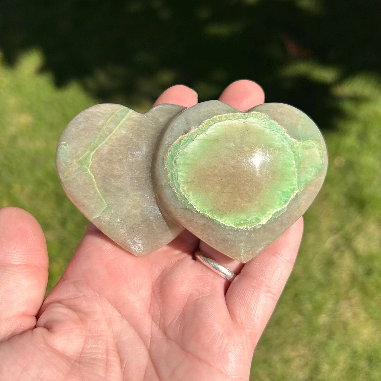 Garnierite Polished Double Heart