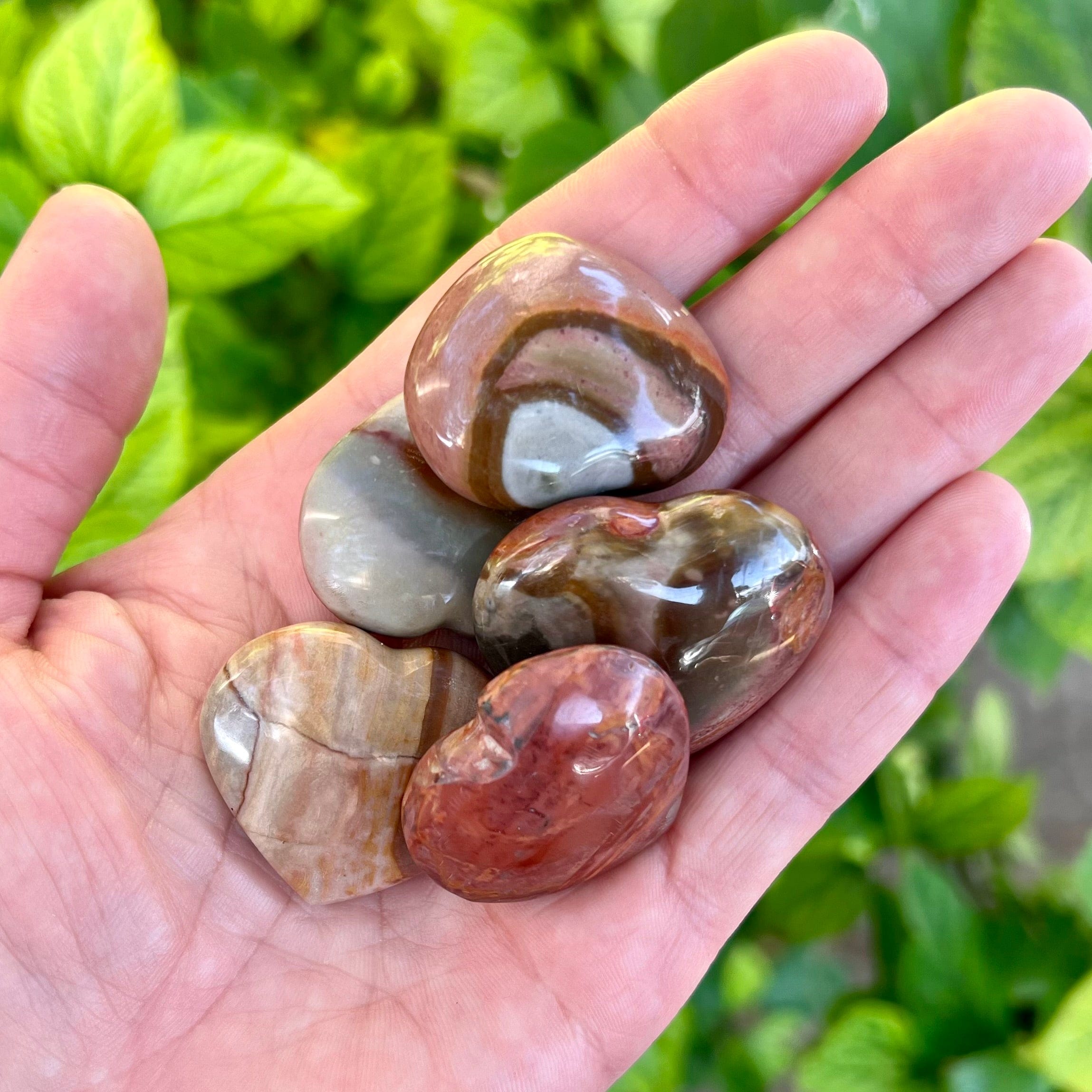 Polychrome Jasper Hearts | Healing Stone | Whaler's Locker
