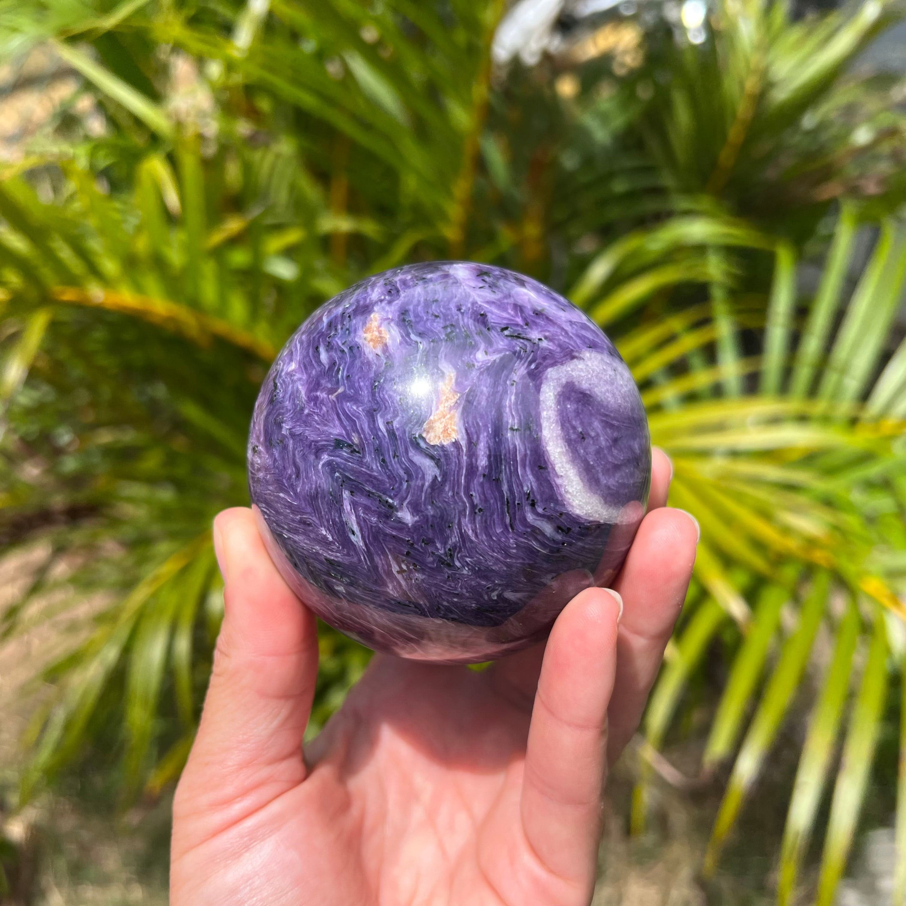 Charoite Sphere | Healing Crystals | Whaler's Locker