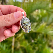 Medium Labradorite Skull Pendant