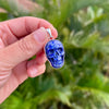 Lapis Lazuli Sterling Silver Skull Pendant