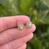 Faceted Labradorite Sterling Silver Stud Earrings