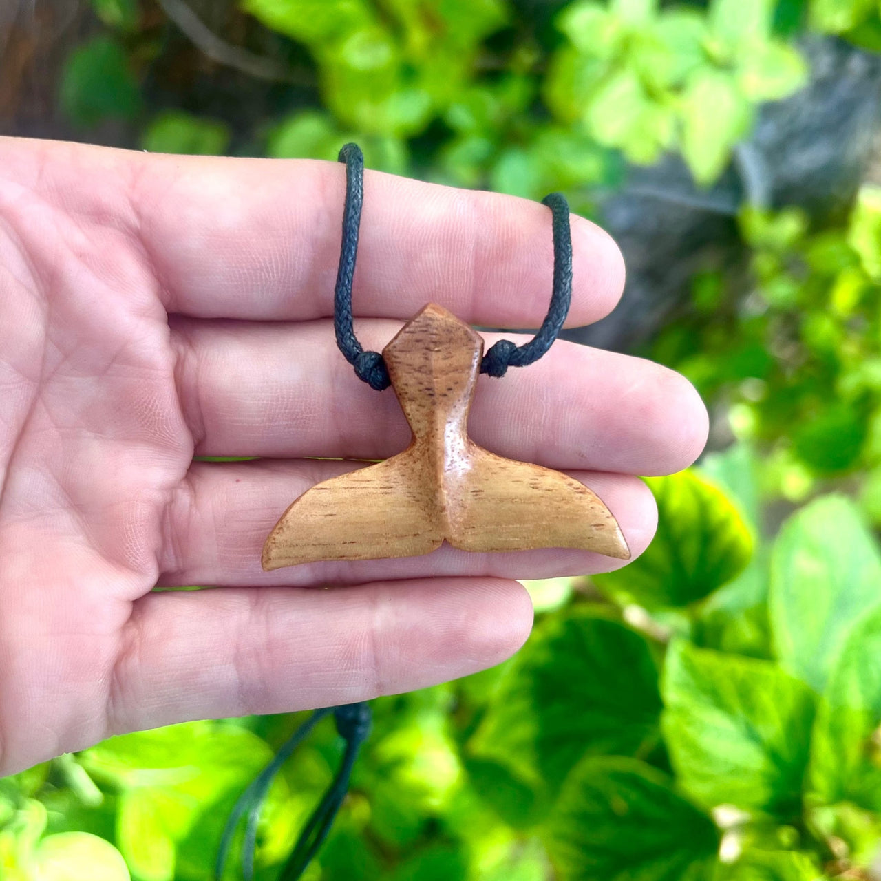 Hand Carved Koa Whale Tail- DHWT07