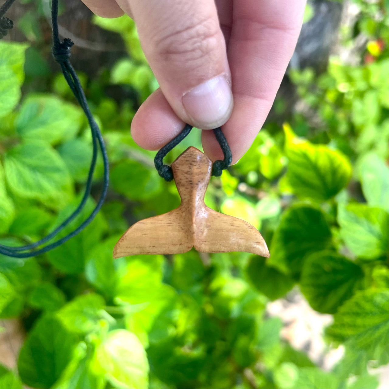 Hand Carved Koa Whale Tail- DHWT07