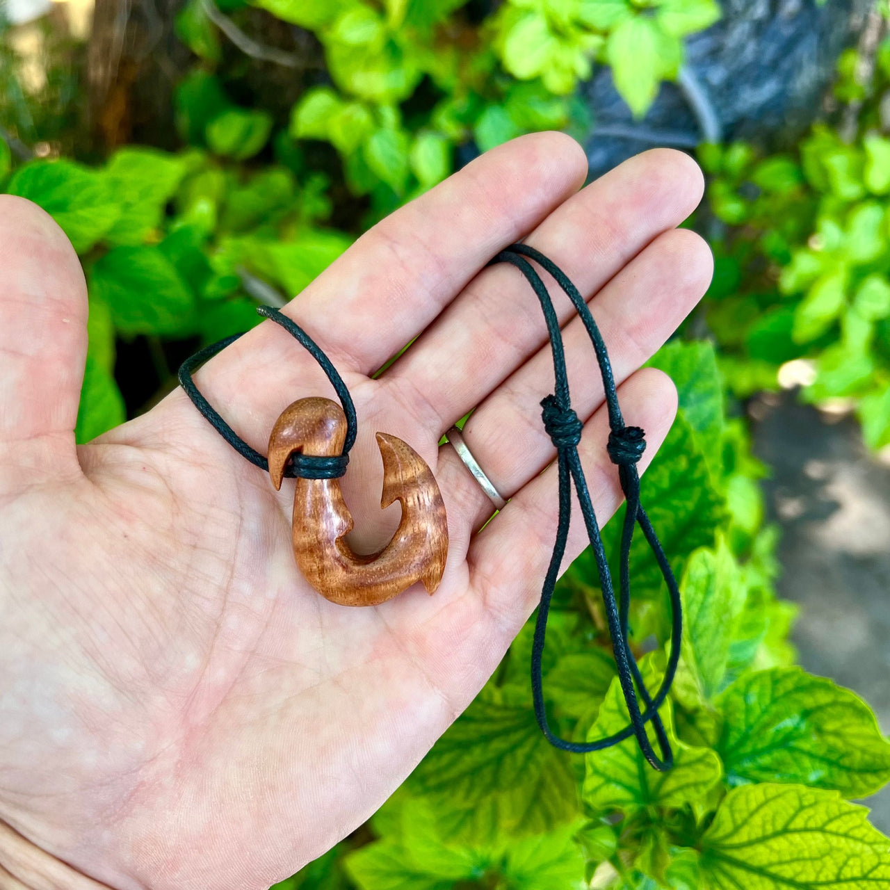 Curly Koa Wood Maui Fish Hook