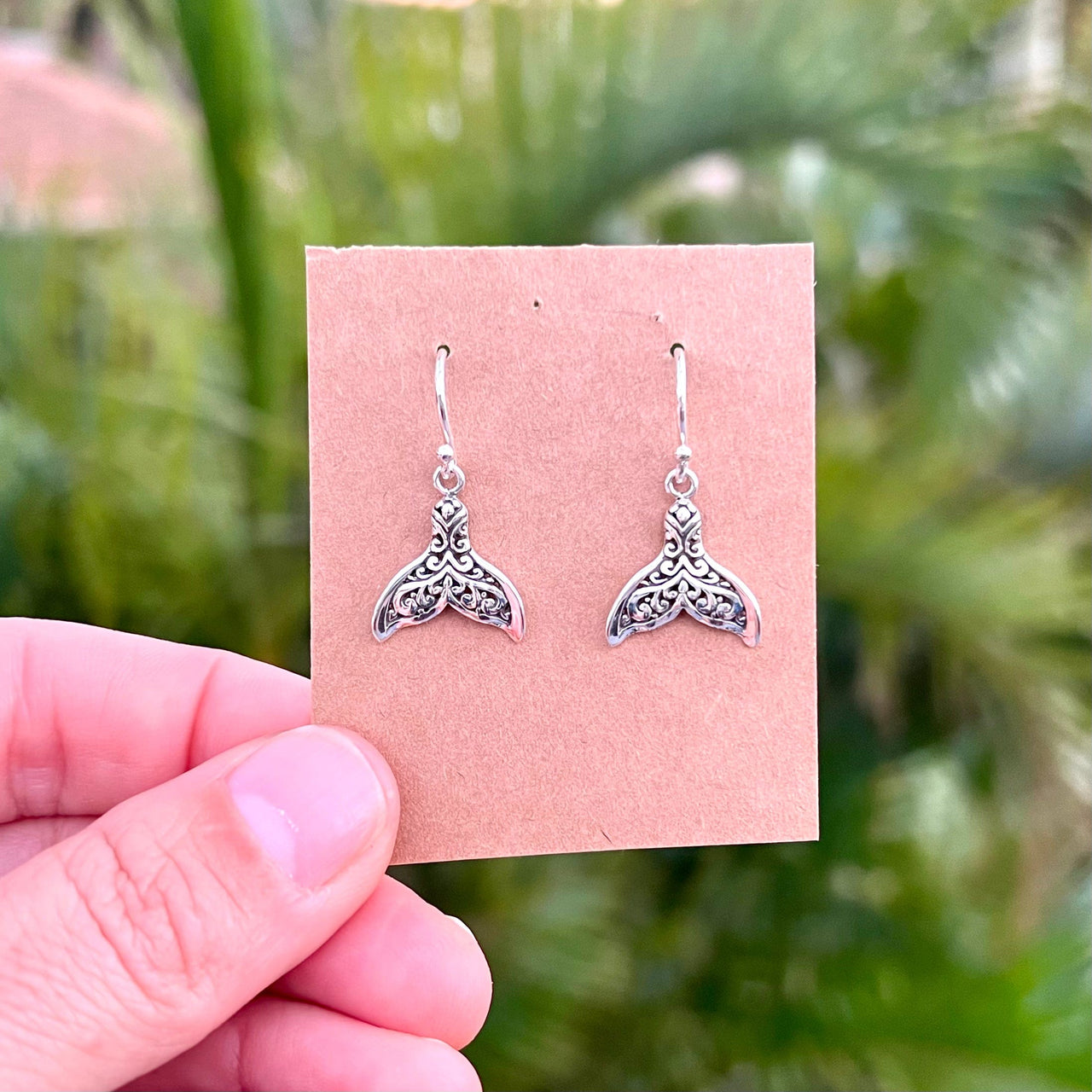 Whale Tail Filagree Earrings