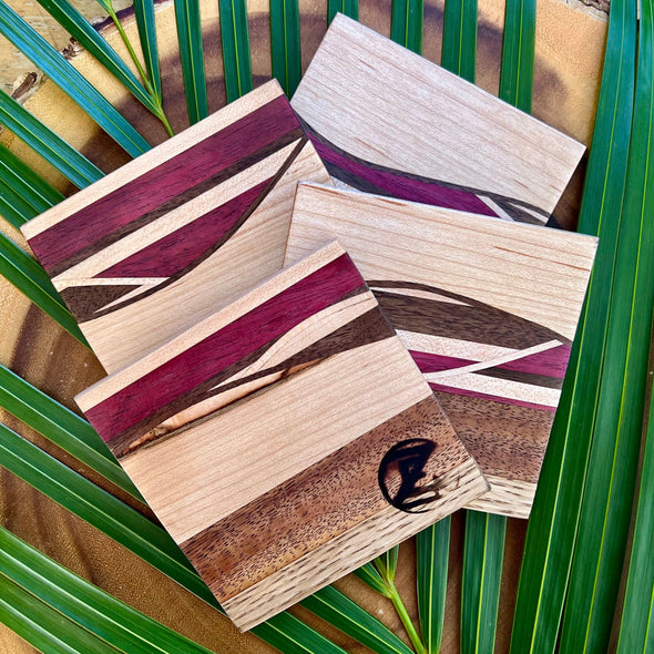 Custom Maui Made Wood Coasters by Zender Wood Creations