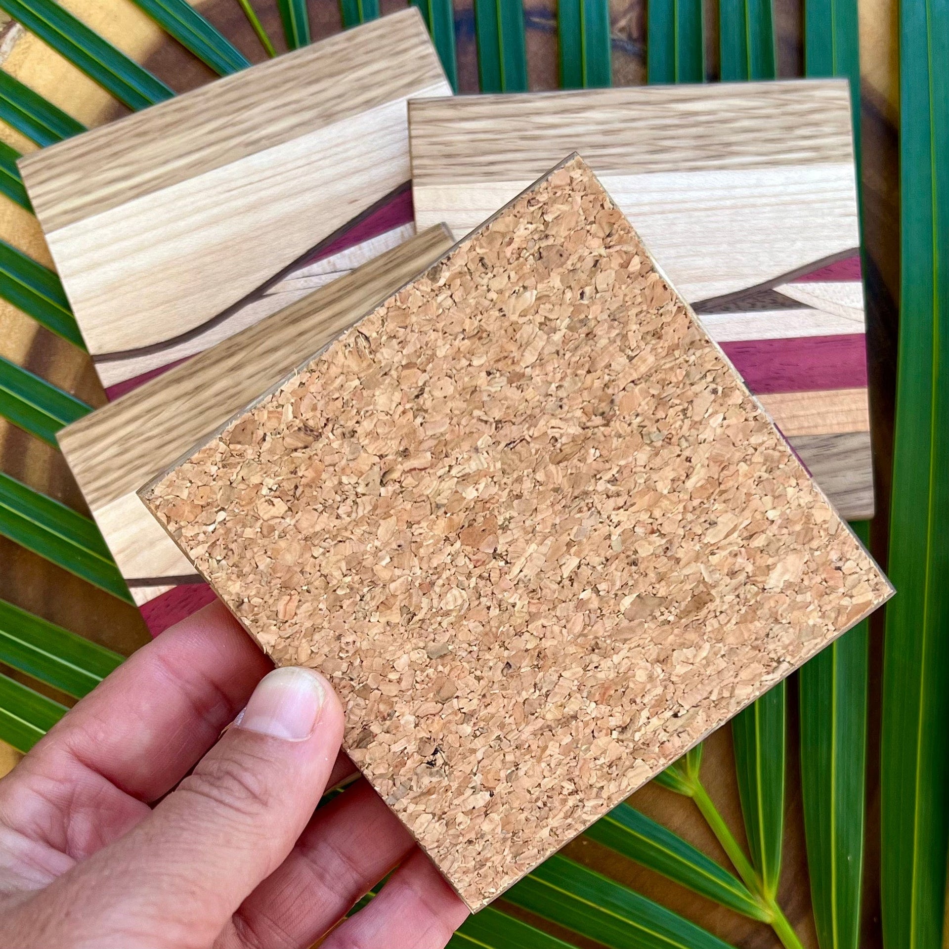 Cork Bottom of Hawaiian Handmade Coasters