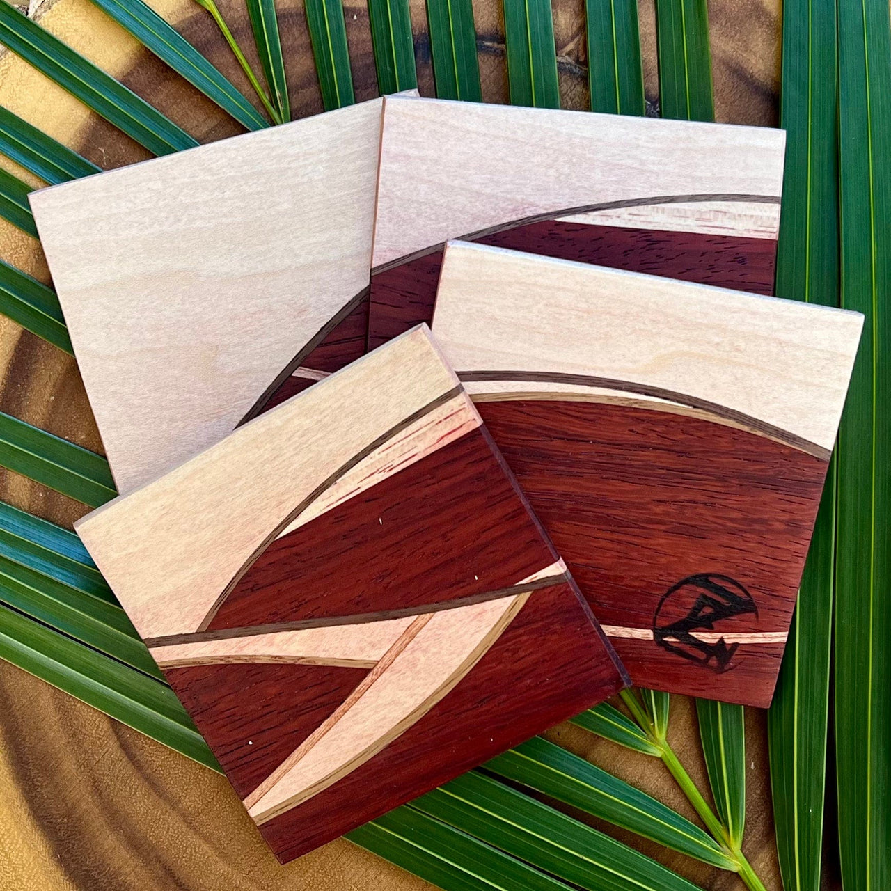 Custom Maui Made Wood Coaster Set of 4