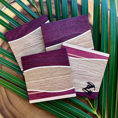 Custom Maui Made Wood Coasters by Zender Wood Creations