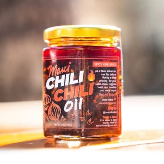 Spicy Kine Spice Maui Chili Chili Oil in 6oz bottle