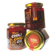 Three Jars of Medium Kine Spicy Maui Chili Chili Oil