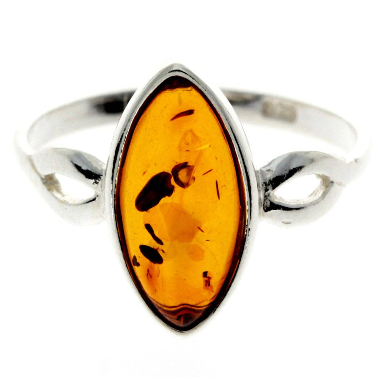 Baltic Amber Classic Sterling Silver Ring - BAR-GL444