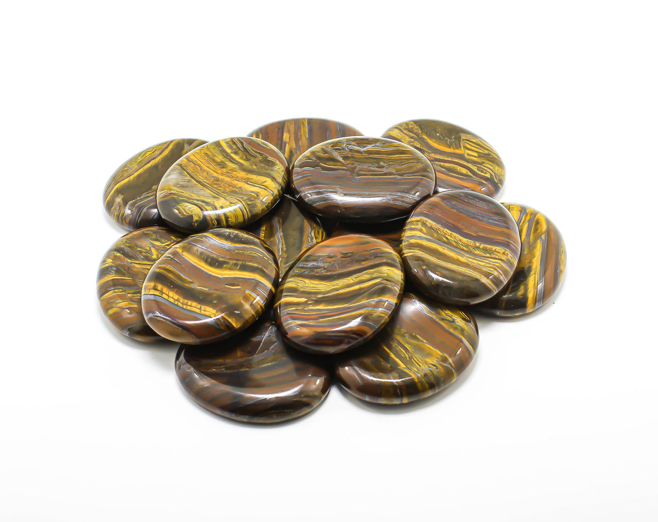 Tiger Iron Worry Stones