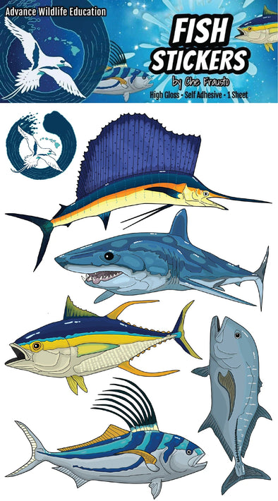Sheet of Fish Stickers from Advance Wildlife Education