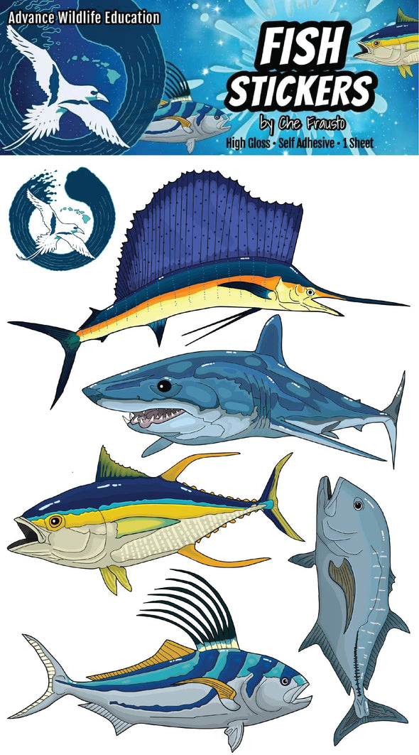 Life Fish Sticker Fish Stickers | Unique Stickers | Whaler's Locker