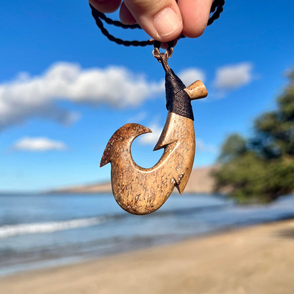 2 1/2” Maui Fish Hook- Steller’s Sea Cow Bone- FHRPSC05
