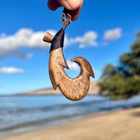 2 1/2” Maui Fish Hook- Steller’s Sea Cow Bone- FHRPSC05