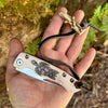 Doug Fine Sea Turtle Scrimshaw Art on Silver Stag Pocket Knife