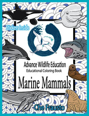 Marine Mammal Educational Coloring Book Cover