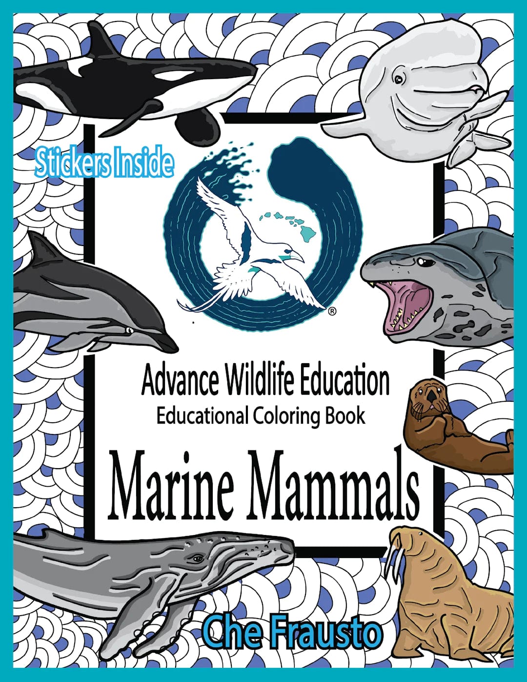 Marine Mammal Educational Coloring Book Cover
