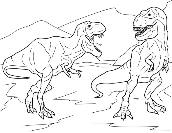 Page from Educational Dinosaur Coloring Book
