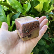 Healing Atlas Mountain Jasper Cube for Calm and Focus