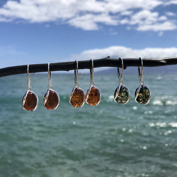 Three Variations of Baltic Amber Earrings